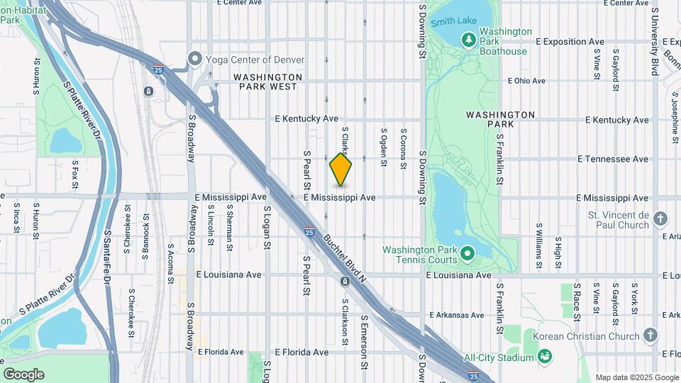1083 S Clarkson St Map and Location Details