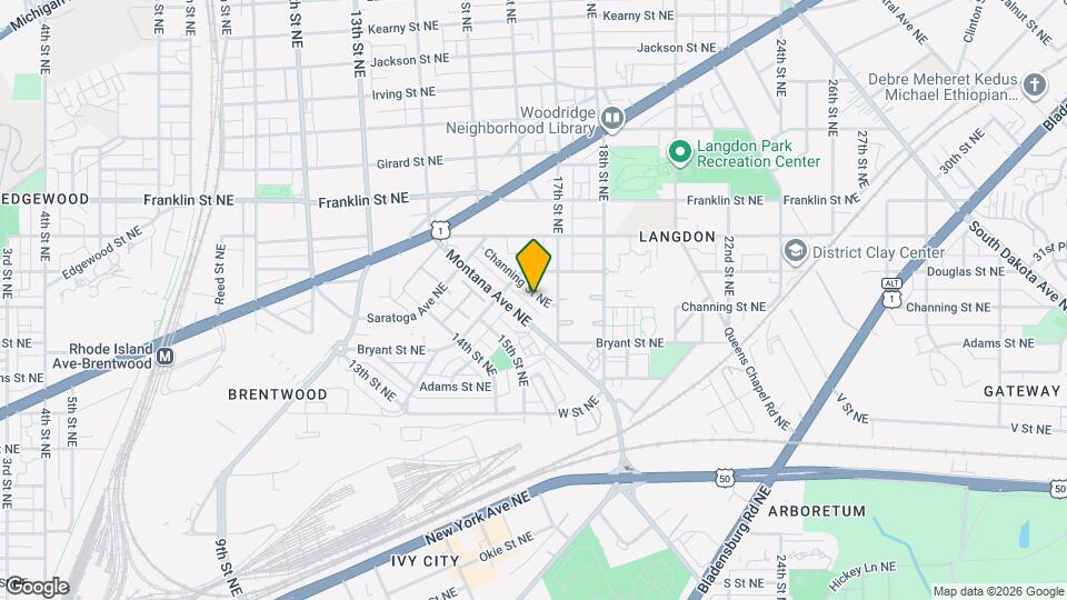 1525 Channing St NE Map and Location Details