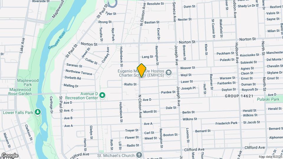 1264 N Clinton Ave Map and Location Details