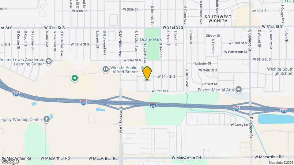 3522 S Everett St Map and Location Details