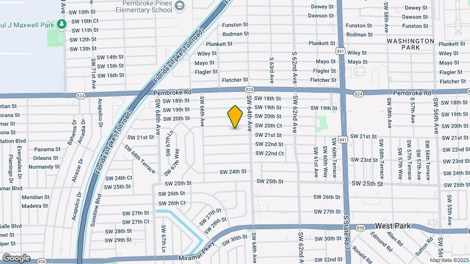 6425 SW 21st St Map and Location Details