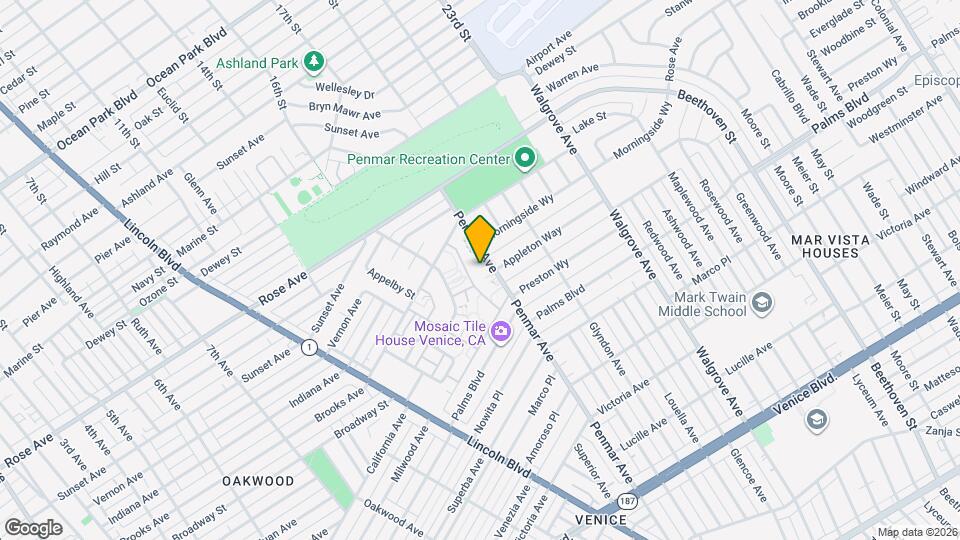 1627 Penmar Ave Map and Location Details