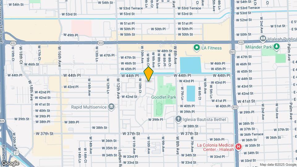 980 W 43rd Pl Map and Location Details