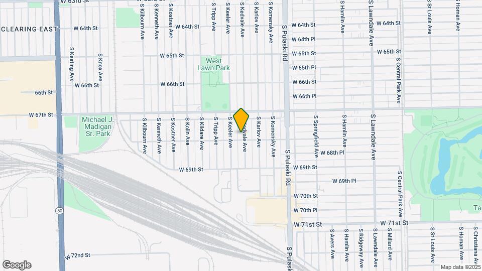 6750 S Kedvale Ave Mapa y Detalles de la Ubicación