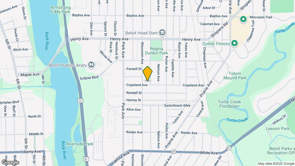 1117 Copeland Ave Map and Location Details