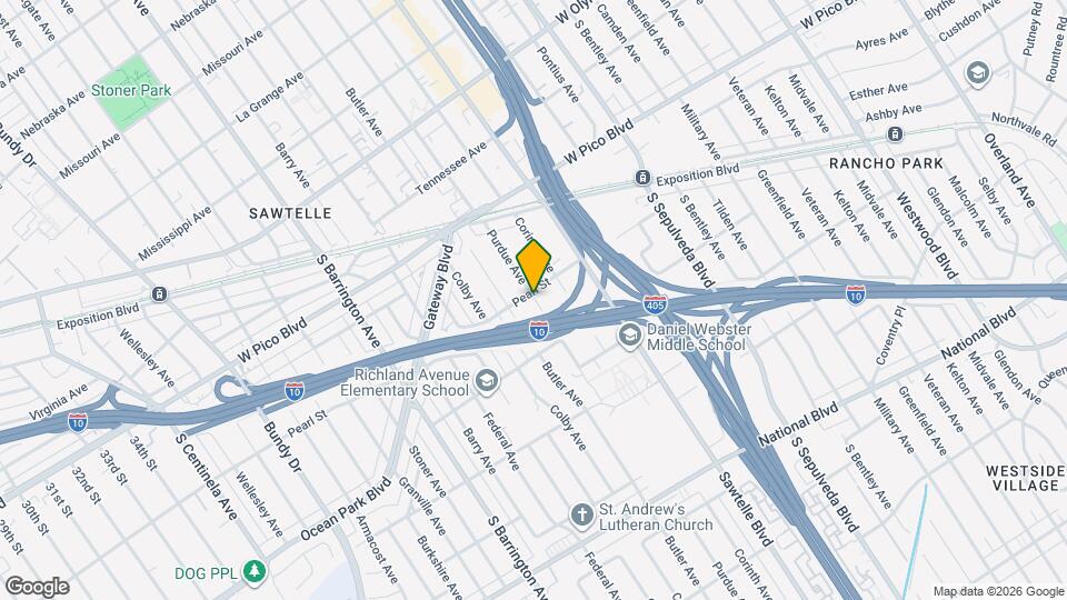 2509 Purdue Ave Map and Location Details