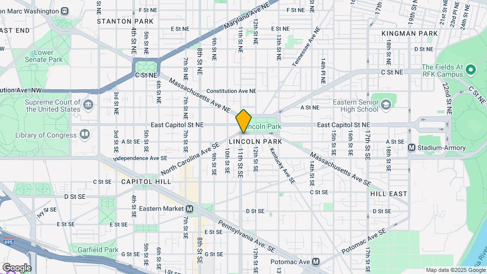 1103 E Capitol St SE Mapa y Detalles de la Ubicación