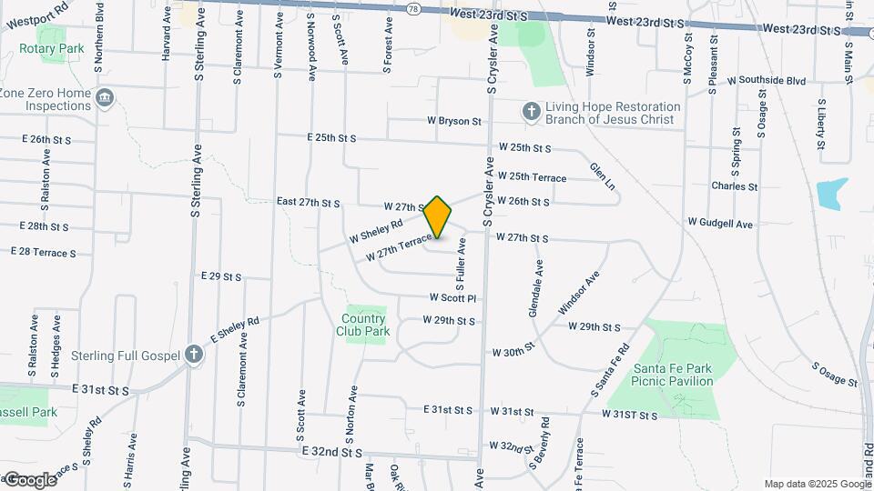1408 W 28th St S Map and Location Details