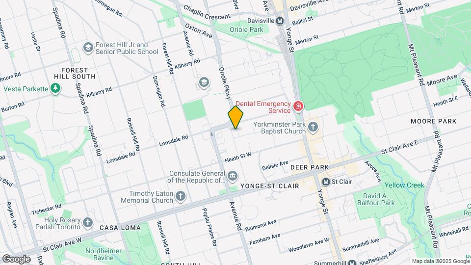 81a Oriole Rd Map and Location Details