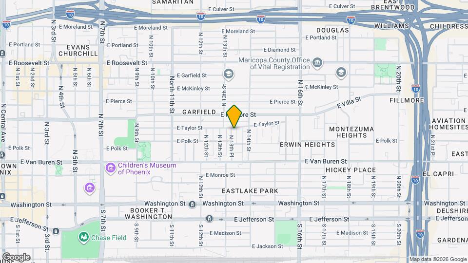 425 N 13th Pl Map and Location Details