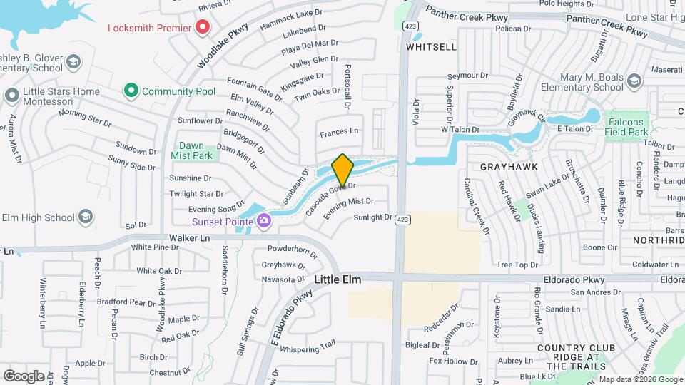 2804 Cascade Cove Dr Map and Location Details