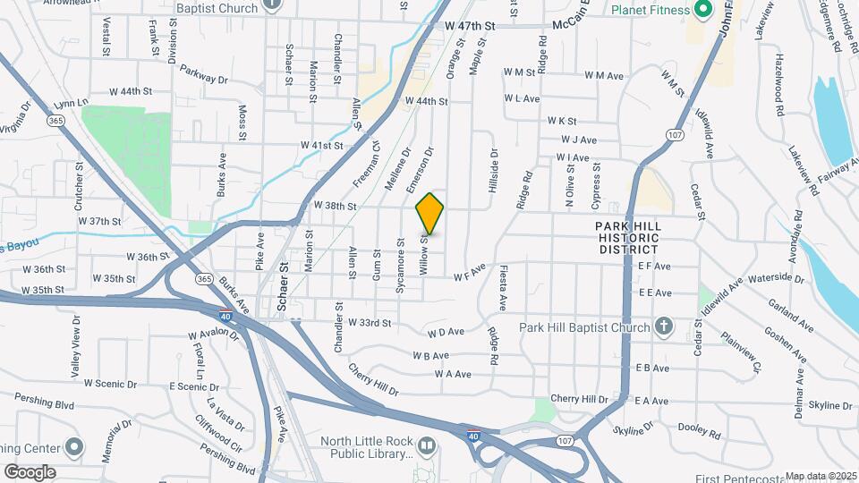 3616 Willow St Map and Location Details