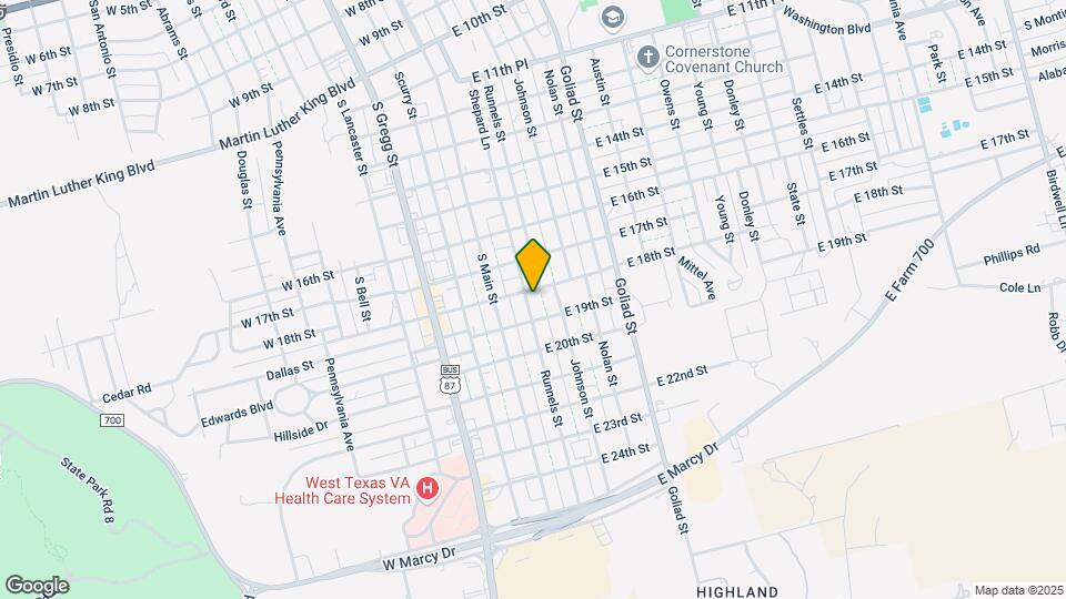 1803 Runnels St Map and Location Details