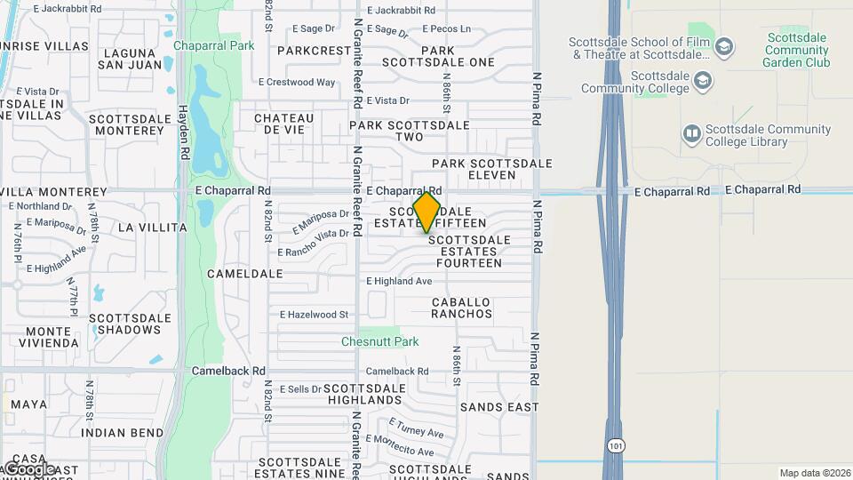 8518 E Rancho Vista Dr Map and Location Details