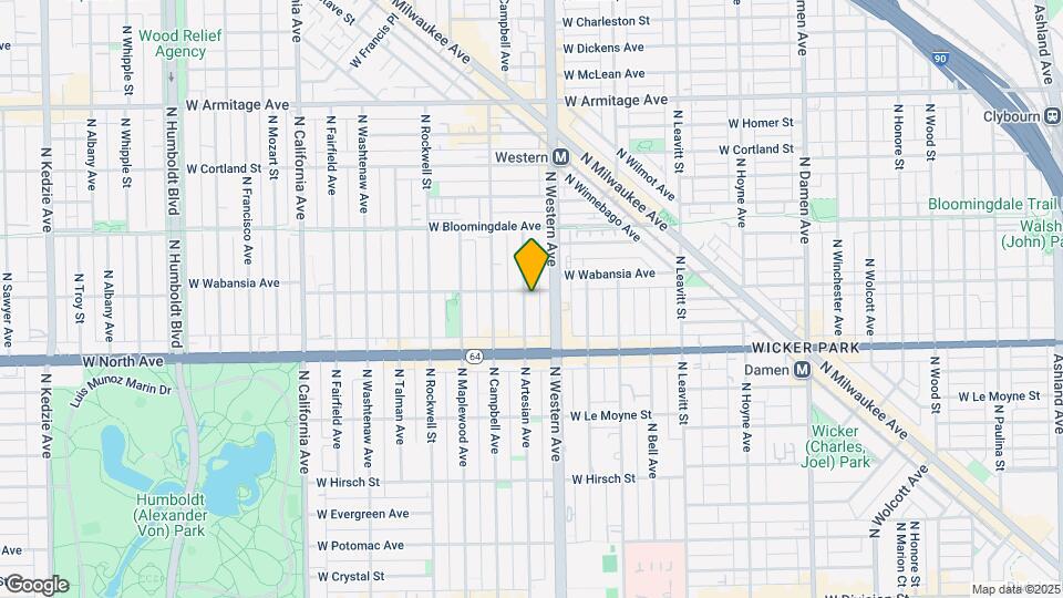 1655 N Artesian Ave, Unit 2 Map and Location Details