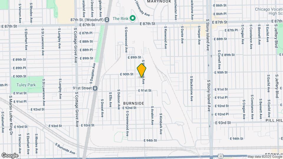 9016 S Woodlawn Ave Map and Location Details