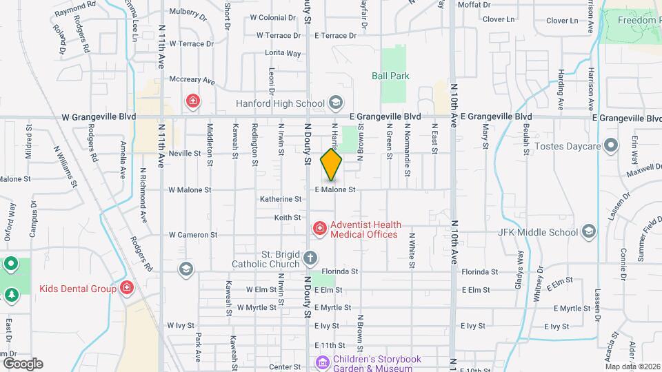 130 E Malone St Map and Location Details