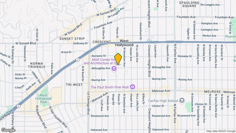 906 N Kings Rd, Unit #1 Map and Location Details
