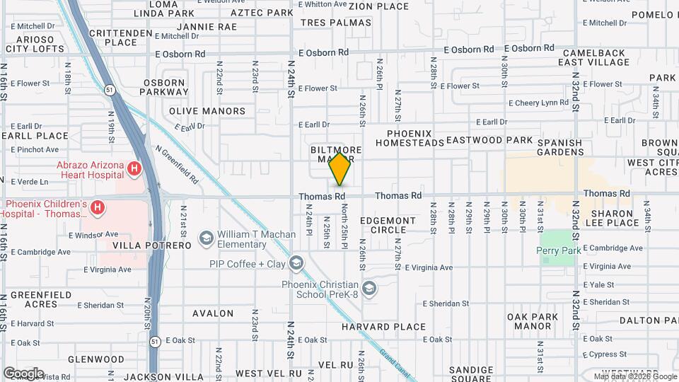 2512 E Thomas Rd Map and Location Details