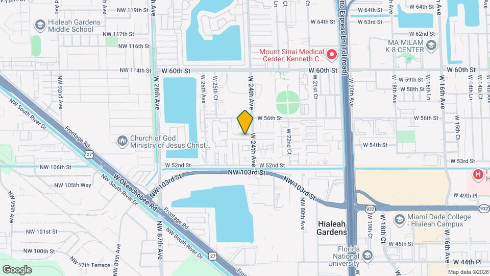 2425 W 54th Pl Map and Location Details