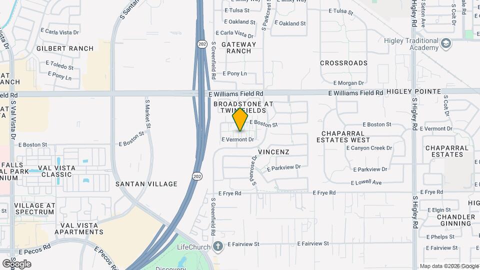 2510 E Vermont Dr Mapa y Detalles de la Ubicación