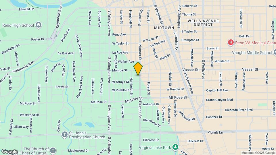 1255 Plumas St Map and Location Details