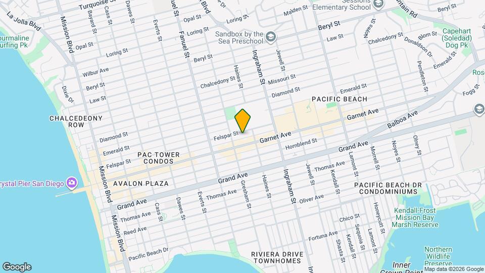 1445 Felspar St Mapa y Detalles de la Ubicación