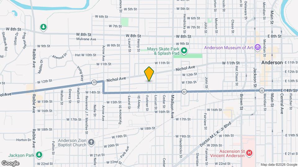 1229 W 13th St Mapa y Detalles de la Ubicación