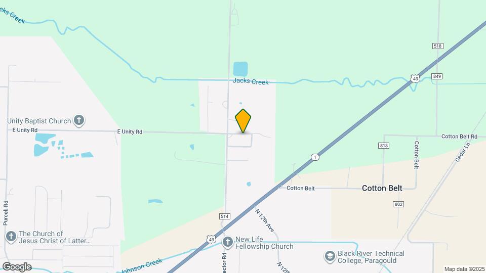 814 E Unity Rd Map and Location Details