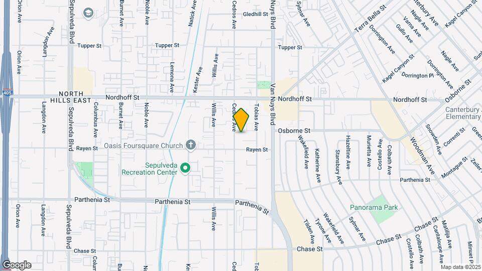 8936 Cedros Ave Map and Location Details