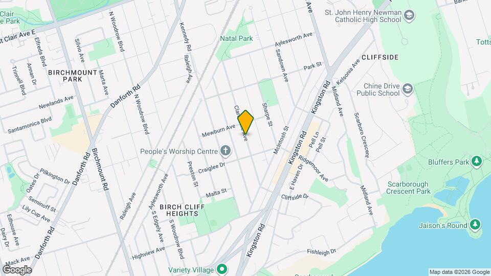 52 Claremore Ave Map and Location Details