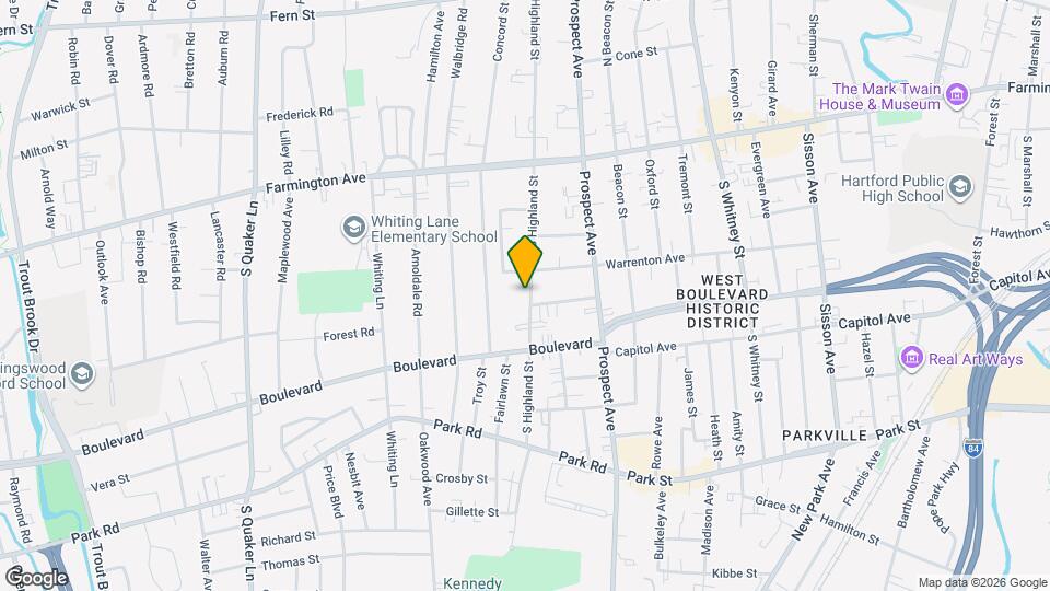 111 S Highland St, Unit 1 Map and Location Details