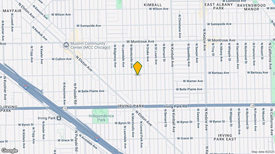 4148 N Central Park Ave Map and Location Details