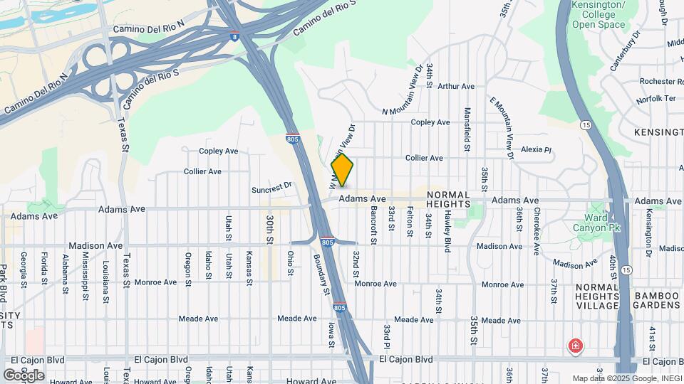 3172 Adams Ave Map and Location Details