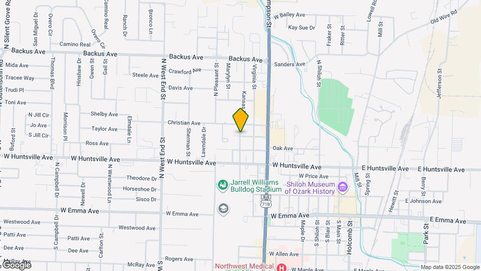 1102 Walnut Ave Map and Location Details