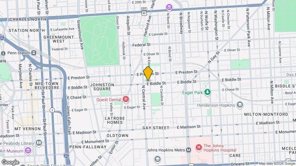 1200 N Eden St Mapa y Detalles de la Ubicación