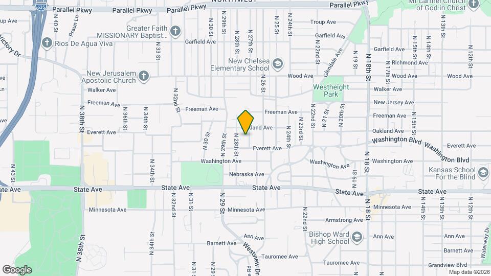 1418 N 27th St Map and Location Details