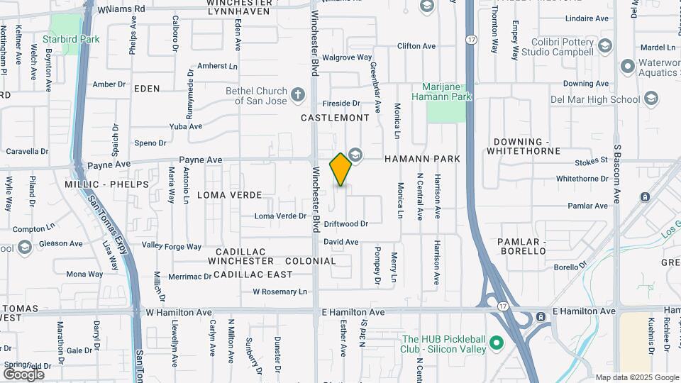1347 Castlemont Ave Mapa y Detalles de la Ubicación