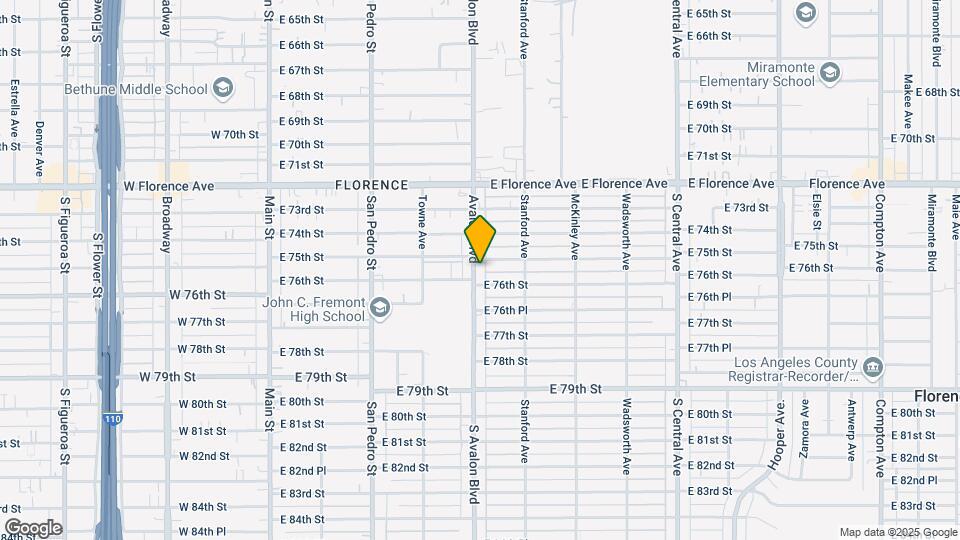 7510 Avalon Blvd Map and Location Details