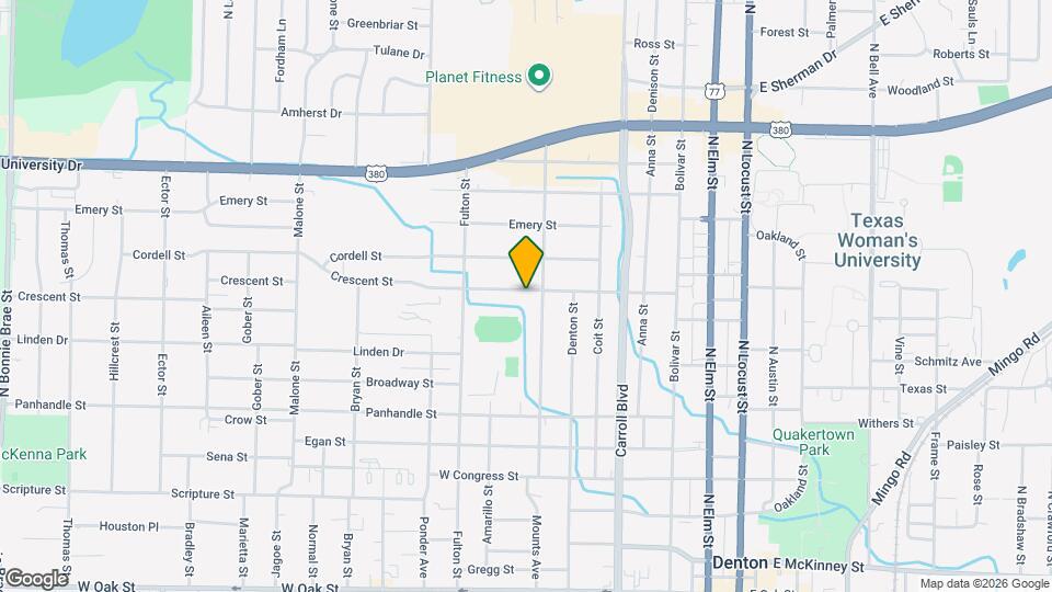 809 Crescent St Map and Location Details