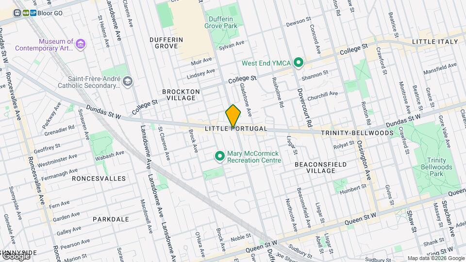 1491 Dundas St W Map and Location Details