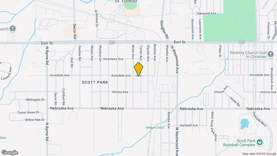 833 Turner Ave Map and Location Details