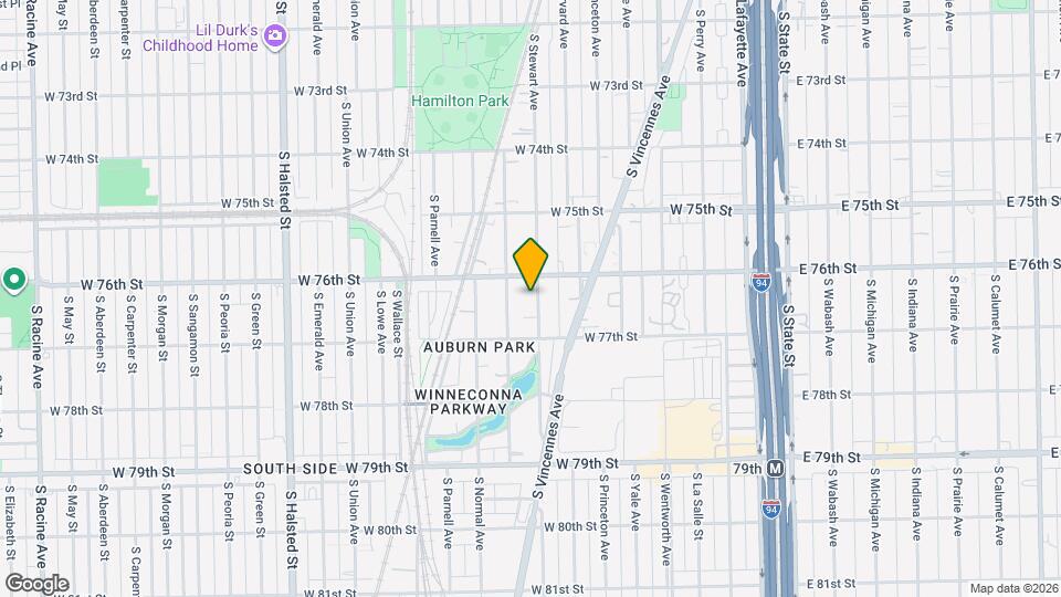 7632 S Stewart Ave, Unit 3D Map and Location Details