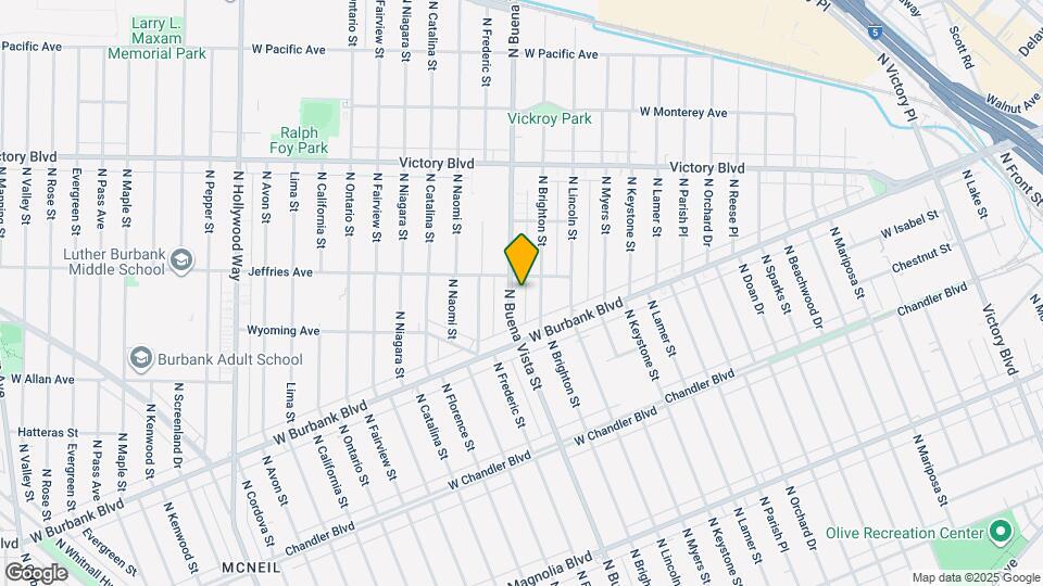 1328 N Buena Vista St, Unit A Map and Location Details
