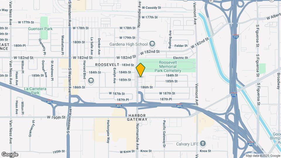 18458 S Normandie Ave Map and Location Details