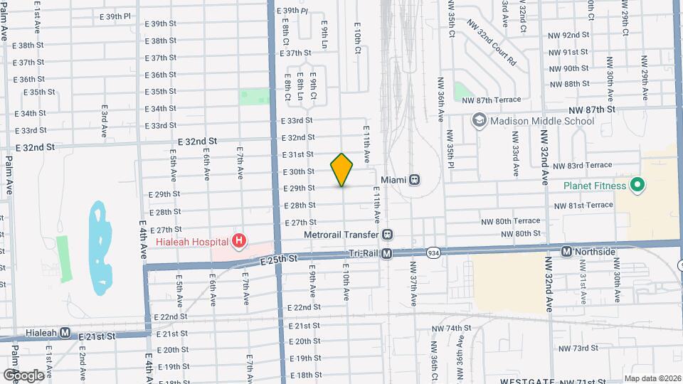 998 E 29th St Map and Location Details