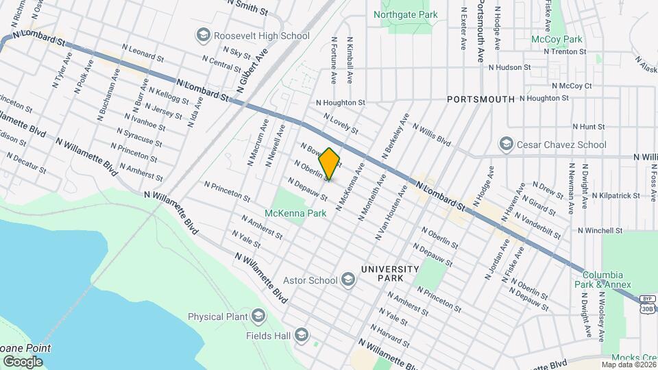 6036 N Oberlin St Map and Location Details