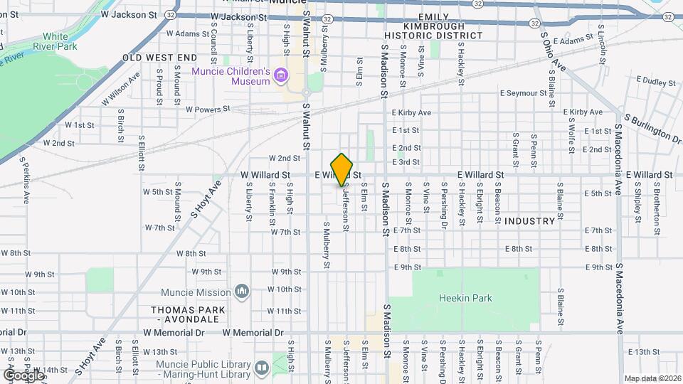 1127 S Jefferson St Mapa y Detalles de la Ubicación