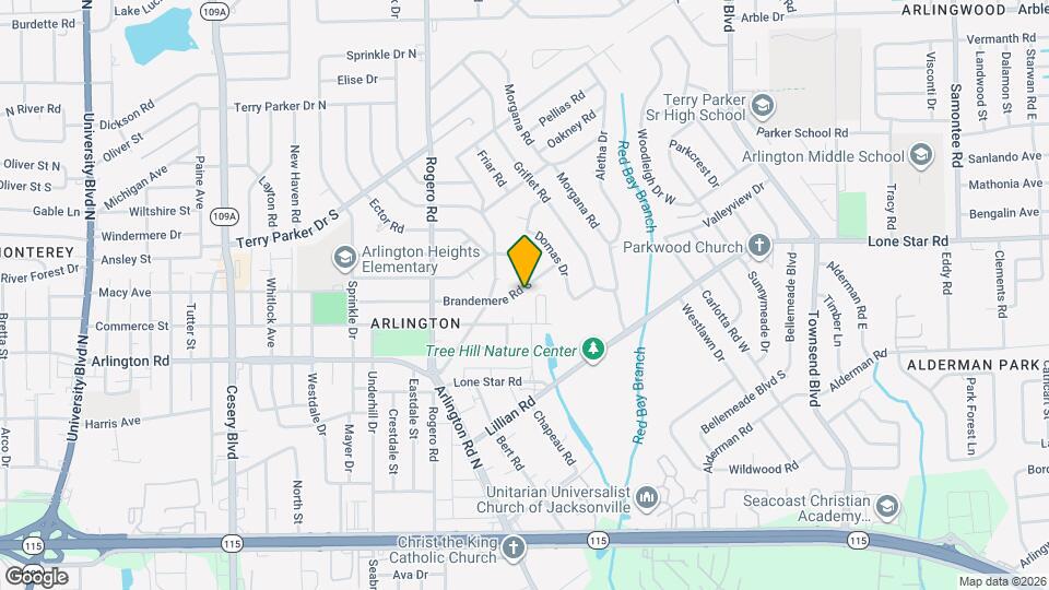 6840 Brandemere Rd S Map and Location Details