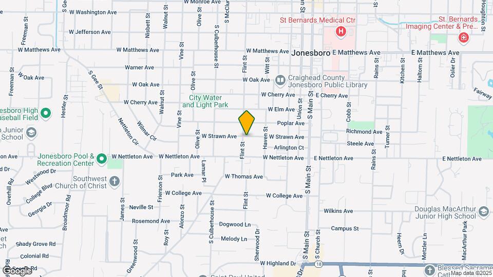 1302 Flint St Map and Location Details